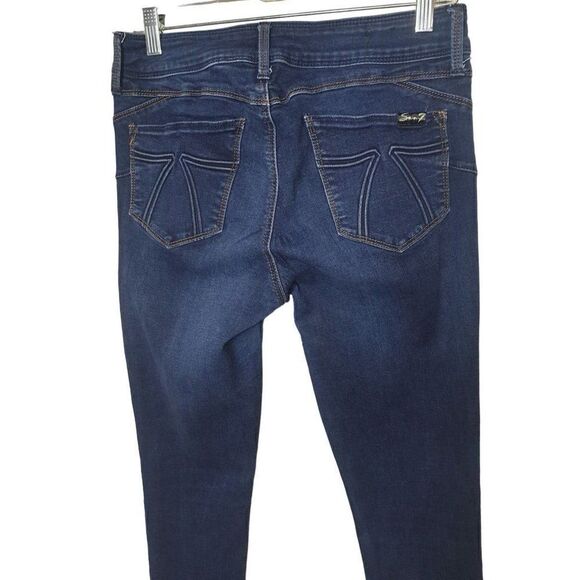 Seven7 Women's Jeans 8 Booty Shaper Mid Rise Stretchy Legging Blue Jeans Sz 8 - Picture 5 of 9